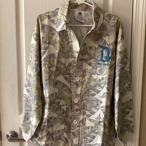 New Disneyland Tropical Print Button Up Spirit Jersey